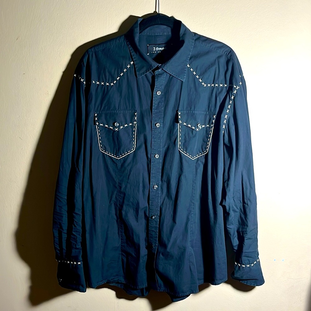 J. Campbell Los Angeles Embroidered Button Up Shirt